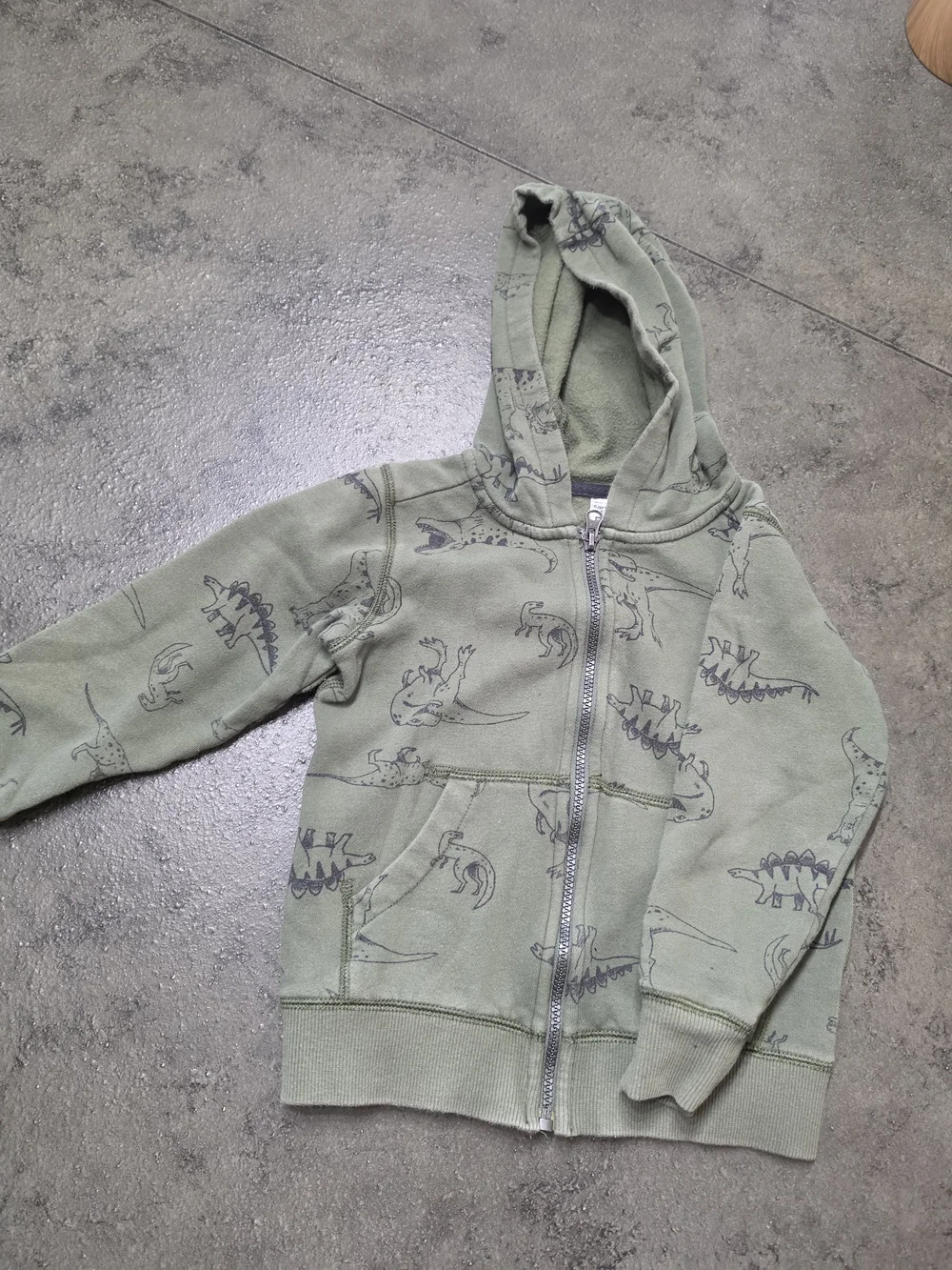 Carter's Olive Green Dinosaur Zip Hoodie